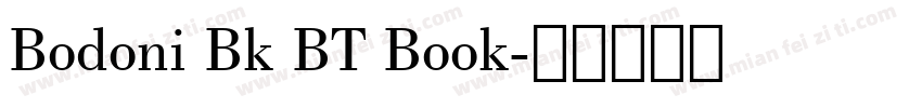 Bodoni Bk BT Book字体转换